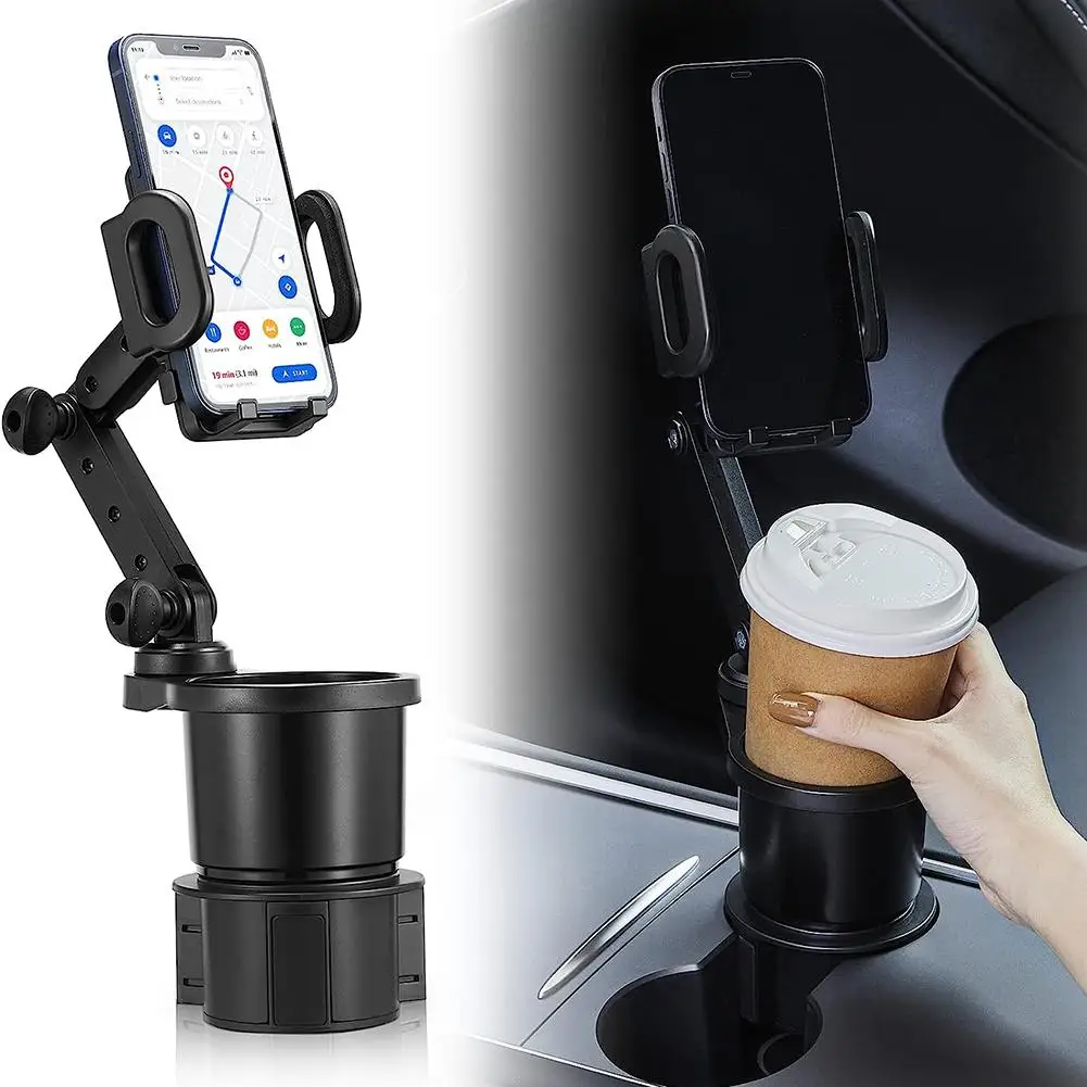 

2 in 1 Car Cup Holder 360° Rotation Cell Phone Holder Mount Universal Multi-Purpos Car Bracket Compatible For Phone