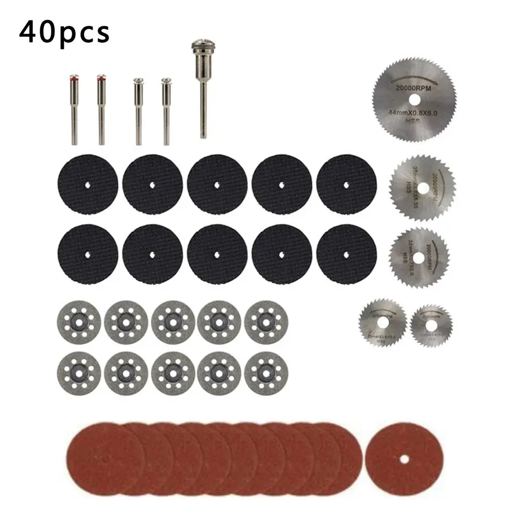 

40Pcs Diamond Cutting Discs Metal Saw Blade Set Mini HSS Circular Saw Blade For Dremel Rotary Tools Resin Cut-Off Wheels