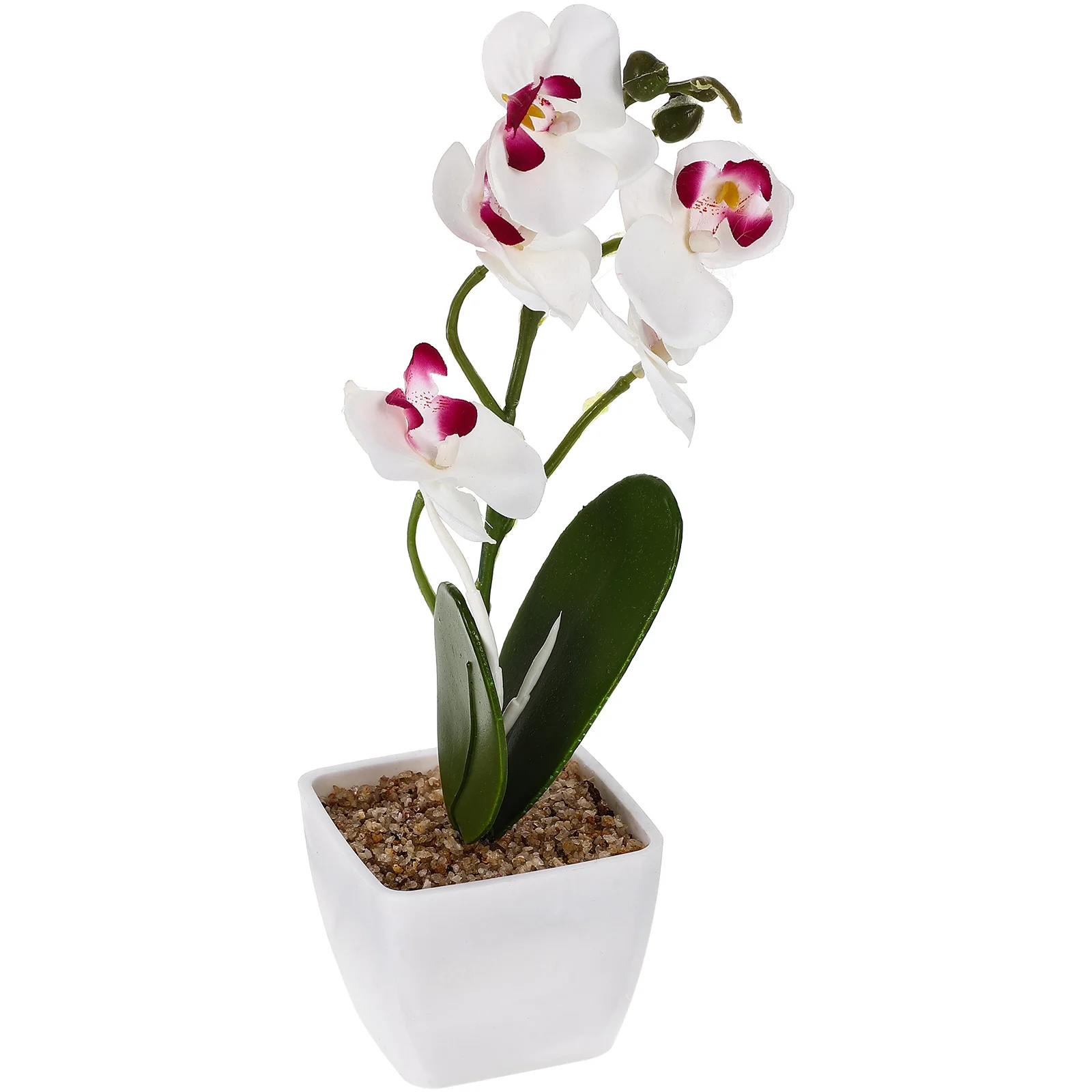 

Lifelike Artificial Phalaenopsis Bonsai Fake Orchid with Pot Simulation Potted Bonsai