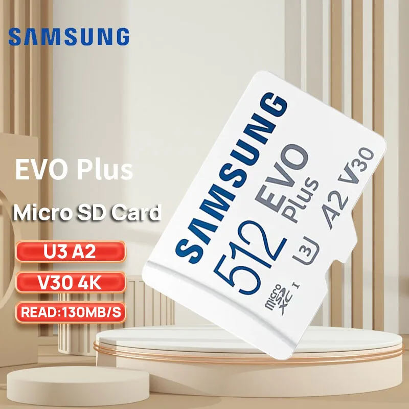 

SAMSUNG EVO Plus Micro SD Card Memory Card 64GB 128GB 256GB 512GB TF Flash for Nintendo Switch Steam Deck ROG Ally Drone Camera