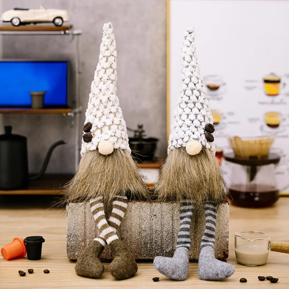 

Faceless Stuffed Doll Attractive Wear Resistant Long Whisker Design Party Accessories Dwarf Plush Toy Gnome Ornament