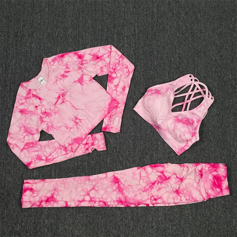 

Женский спортивный костюм, спортивные колготки, комплект для йоги, топы с длинным рукавом, бюстгальтер для фитнеса, леггинсы с высокой талие...