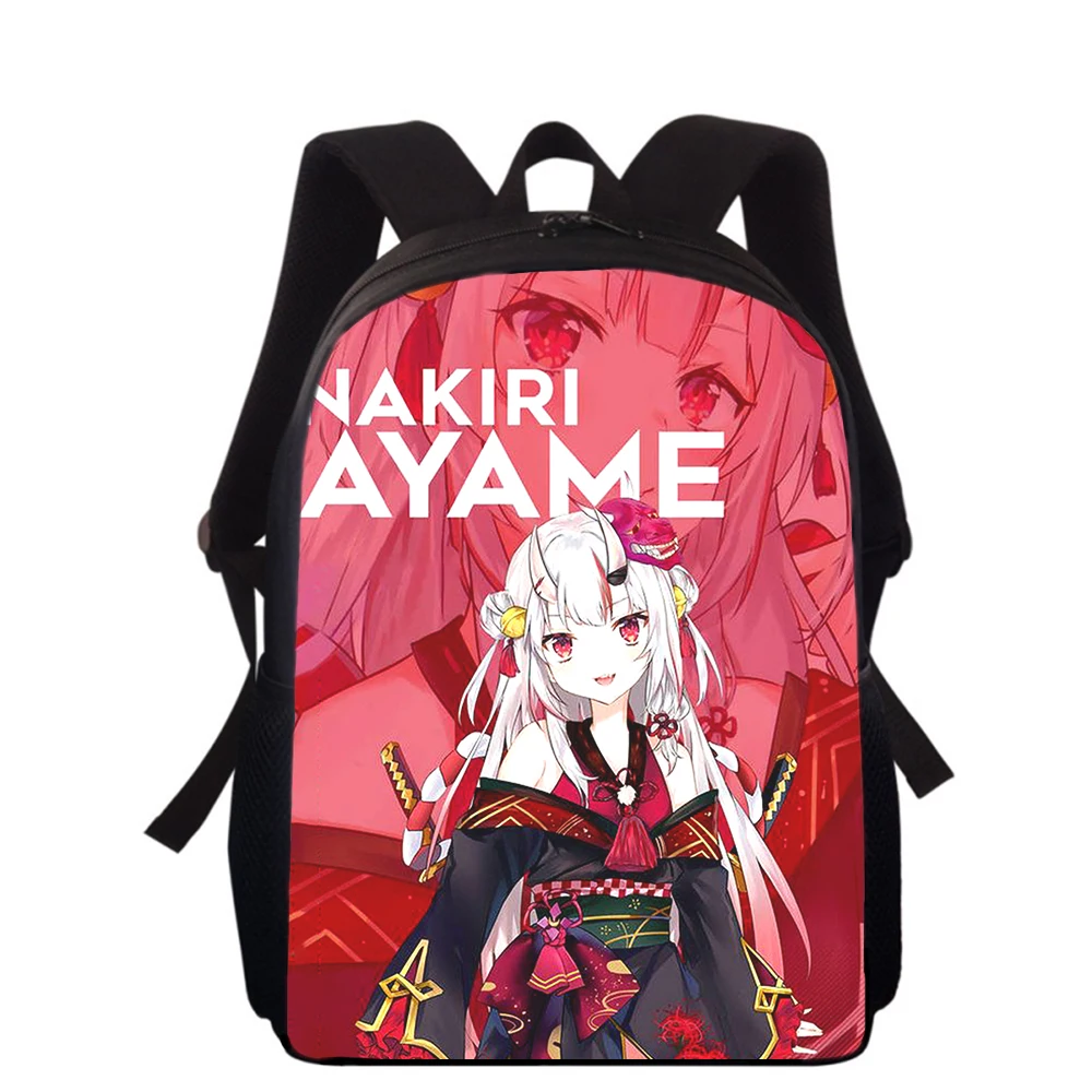 Nakiri Ayame hololive girl 15” 3D Print Kids Backpack Primary School Bags for Boys Girls Back Pack Students School Book Bags