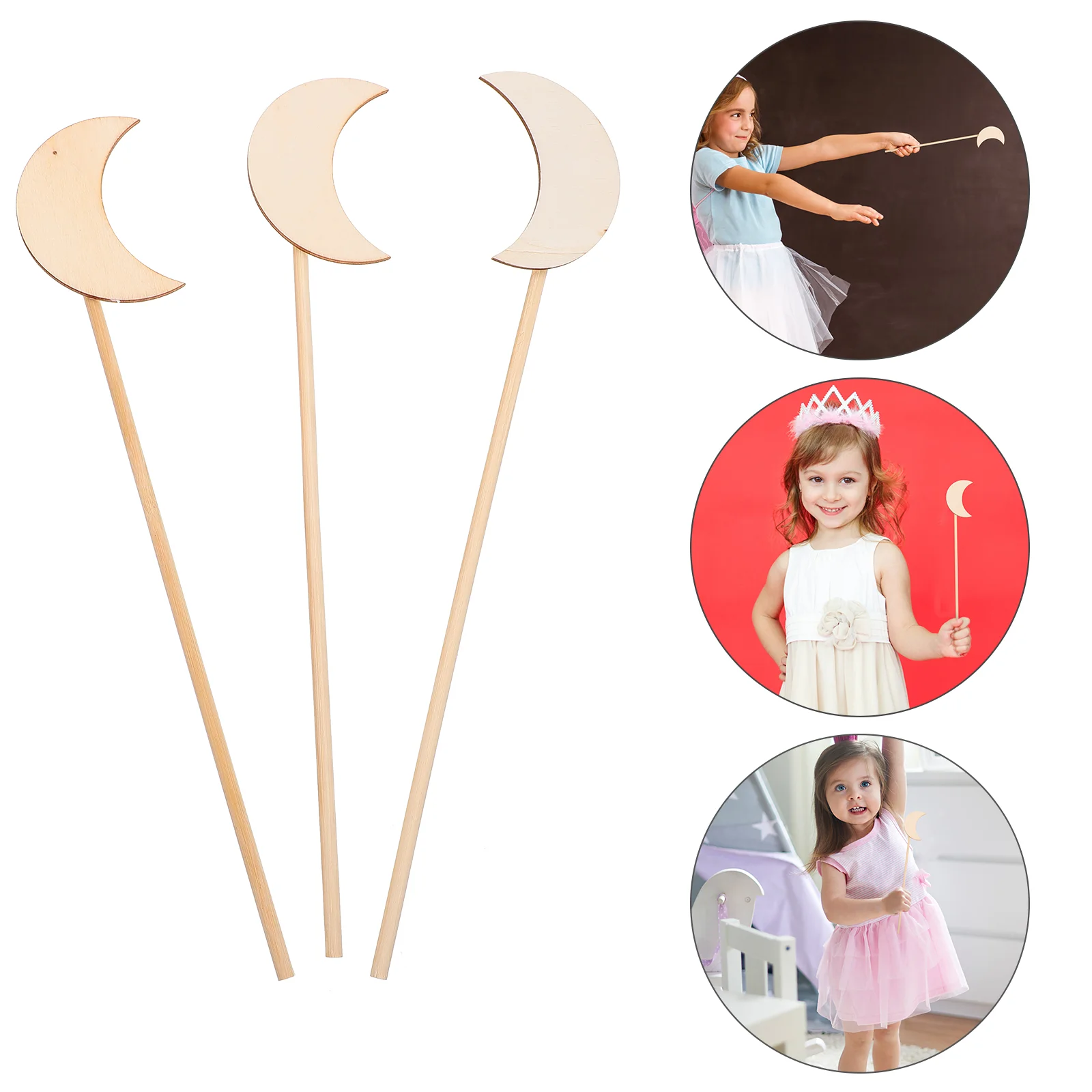 

10pcs Fairy Wand Craft Kit Wedding Ribbon Wand Diy Wood Craft Stick Fairy Stick Fancy Dress Props Unpainted Fairy Stick