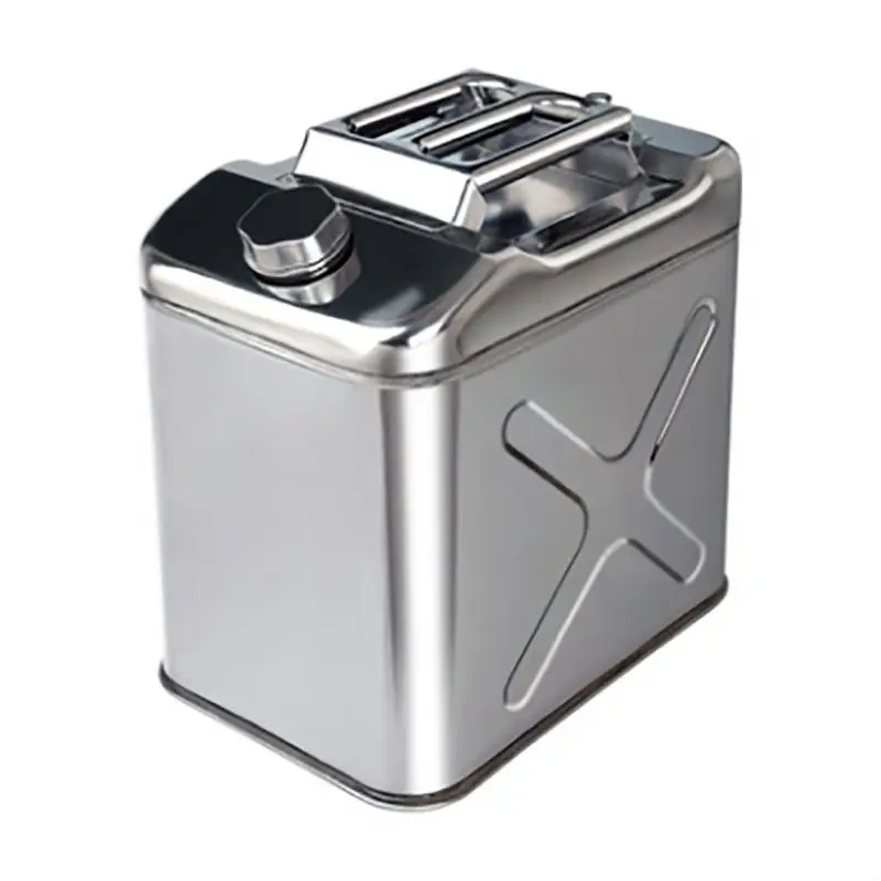 

5L 10L Litres 201 Stainless Steel Fuel Tank Petrol Storage Oil Gas Can Car Motorcycle Truck Car Fuel-jugs with Oil Pipe