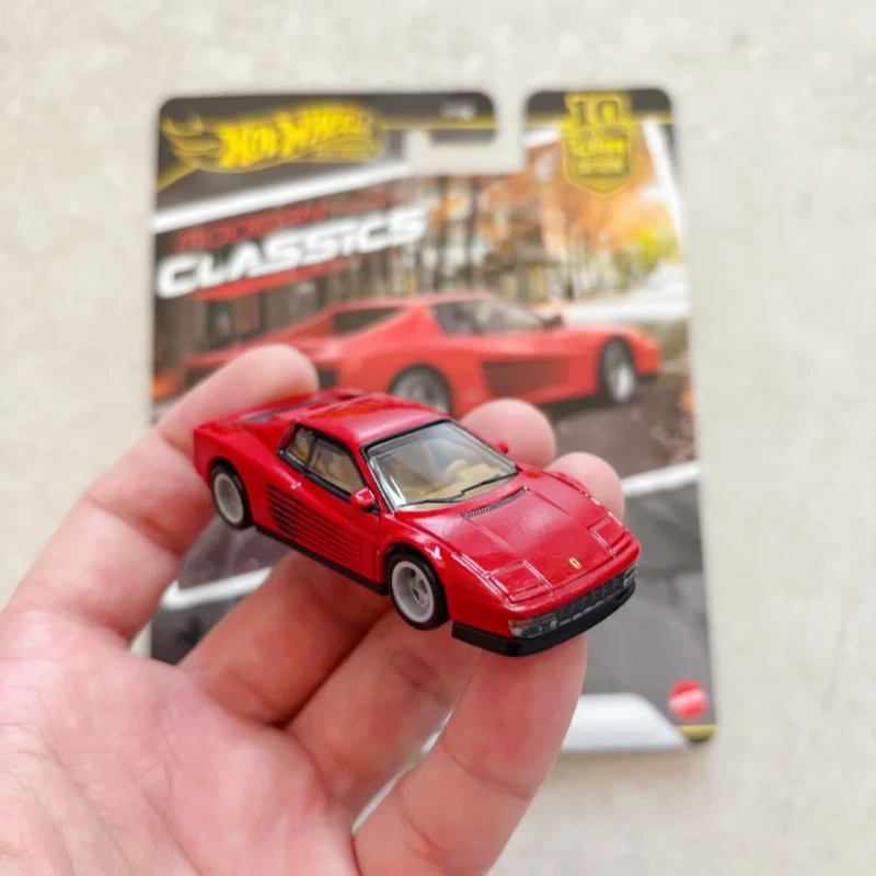 Фото Коллекционная модель Hot Wheels Car Culture Modern Classics: Ferrari Testarossa 1987 года, литая, ретро-гоночная, FLF56, подарок для автолюбителей №3