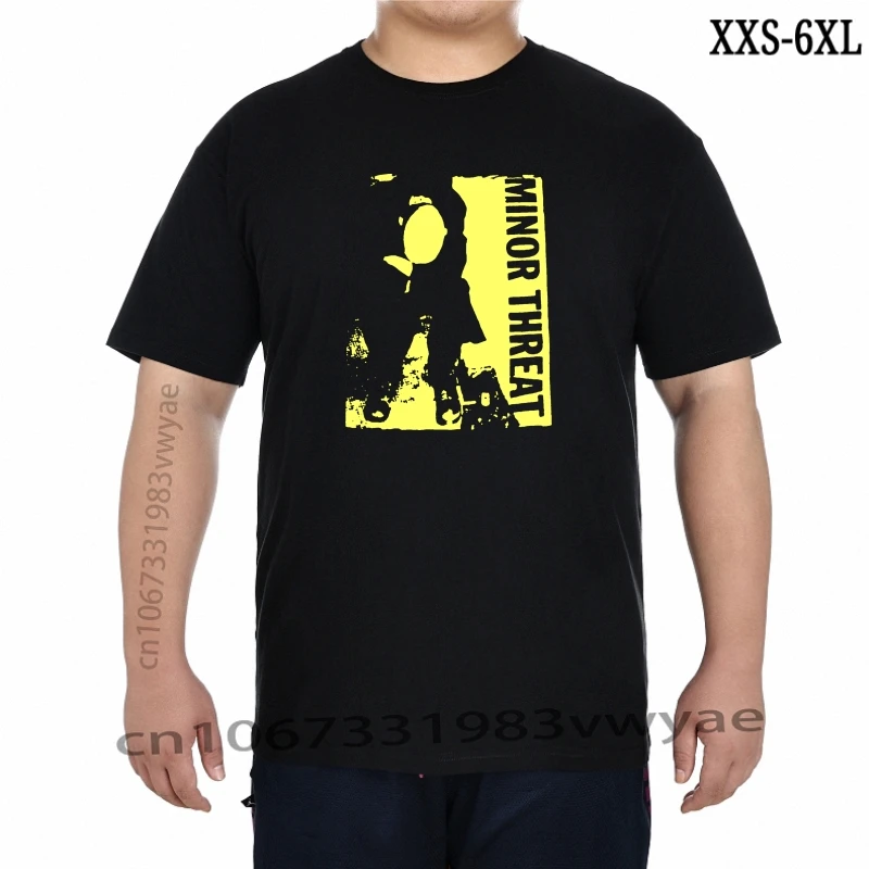 

Желтая Мужская футболка с незначительной угрозой, черная футболка с принтом, хипстерские футболки с коротким рукавом, мужские летние футбо...