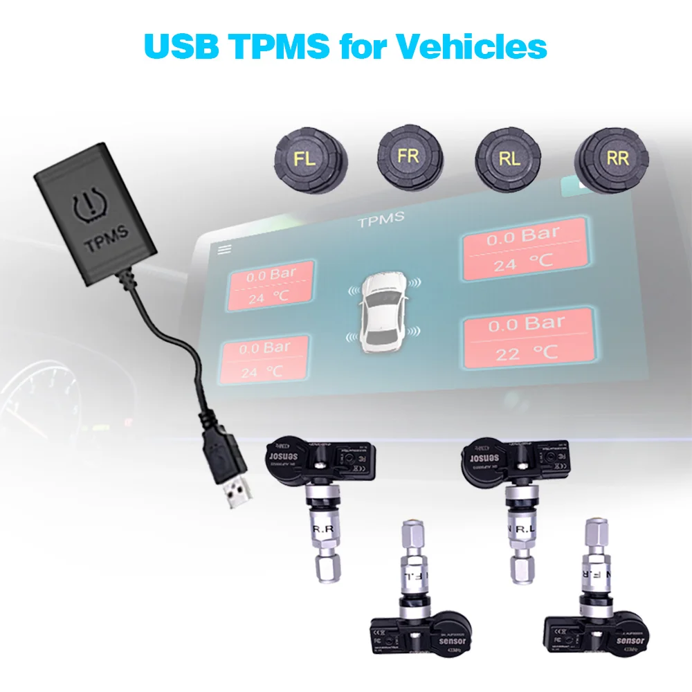 

Цифровой электронный датчик давления в шинах TPMS система мониторинга манометр для автомобиля 4 Датчик давления в шинах 4x4 аксессуары для вне...