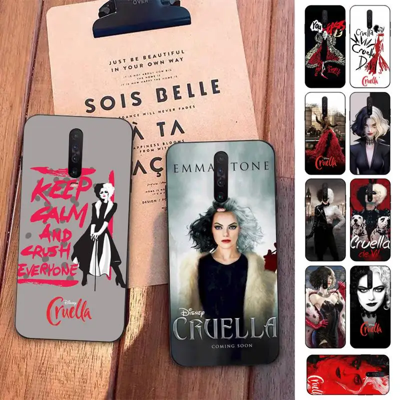 

Disney Cruella Phone Case for Redmi 5 6 7 8 9 A 5plus K20 4X S2 GO 6 K30 pro