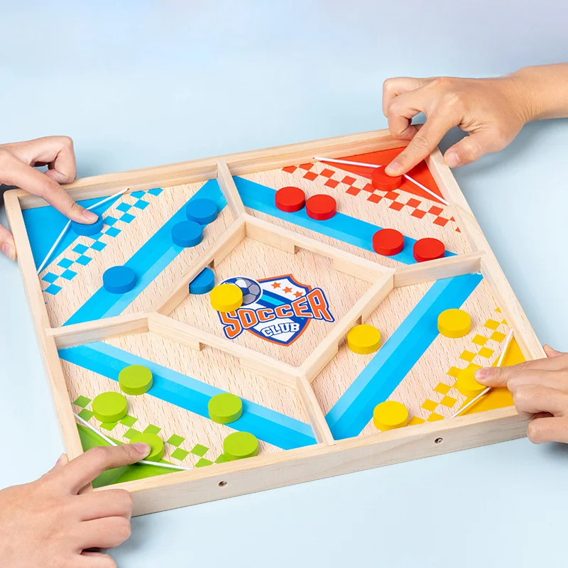 

Fast Sling Puck Game Paced Wooden Table Hockey Winner Multiplayer Interactive Chess Toys For Adult Child Kids Desktop Board Game