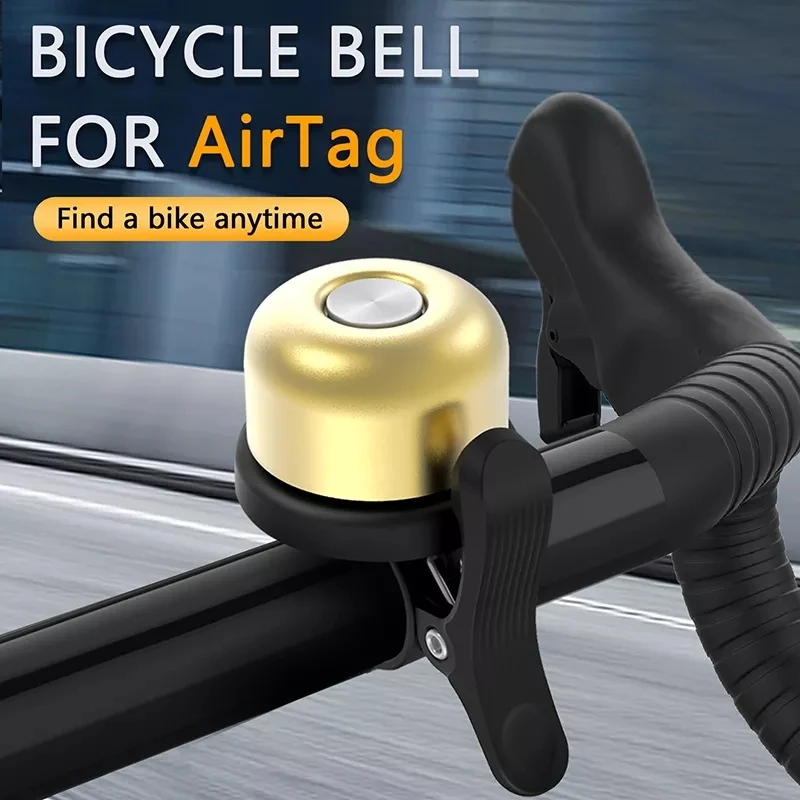 

New Bicycle Bell For Apple AirTag Bicycle Tracker Mount Bracket Locator Protective Cover For Apple AirTag Anti-Theft Bracket