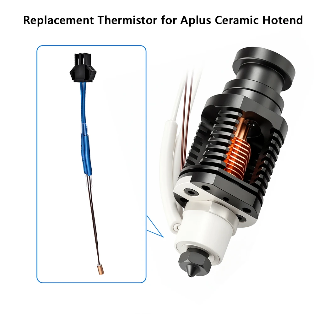 Фото Термистор APLUS Ceramic Hotend 104GT-2 104NT NTC Serson - Точный контроль температуры для сопла 3D-принтера №2