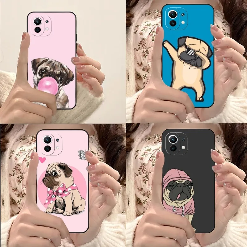 Cartoon Pug Cool Dog Phone Case For Redmi 7 7a 8 8a 9 9a 9c 9t 10 10x 4g 5g 6 Go K20 K30 S Extreme K40 Pro Plus K50gaming Funda