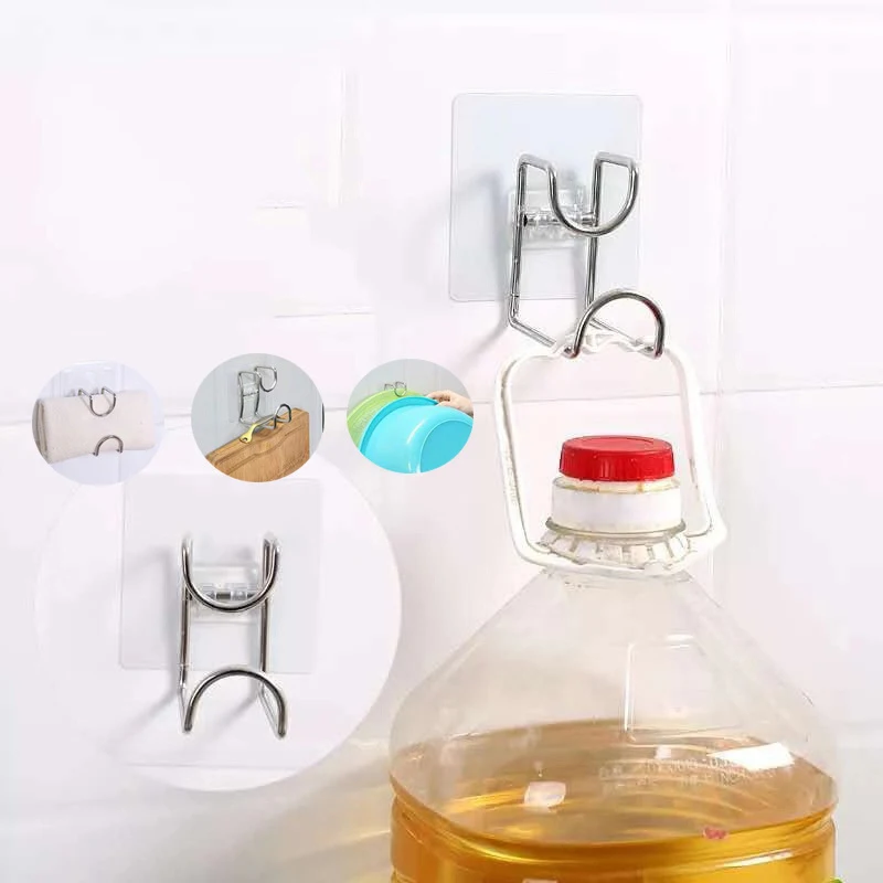 

Самоклеящиеся крючки, настенные крючки для хранения раковины, держатели для ванной комнаты, стеллаж для хранения раковины, экономит простр...