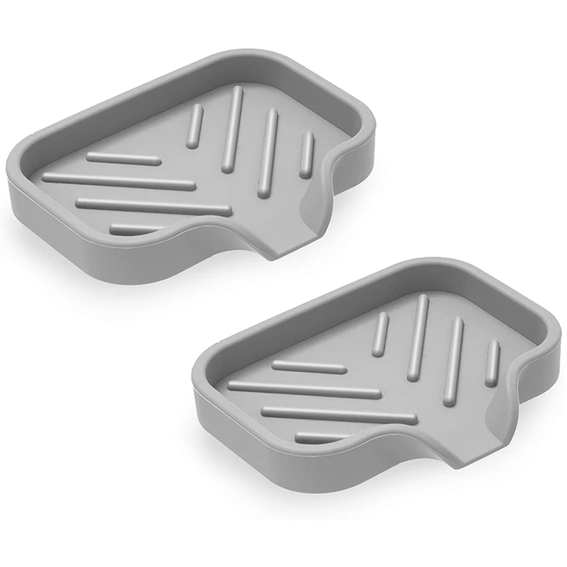 

JHD-Silicone Kitchen Soap Tray,Silicone Bathroom Soap Dish For Body Soap Drain Shower Soap Rack Kitchen Soap Dish & Saver