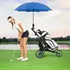 3-Wheel Golf Push Pull Cart Trolley with Adjustable Handle, Gray 3