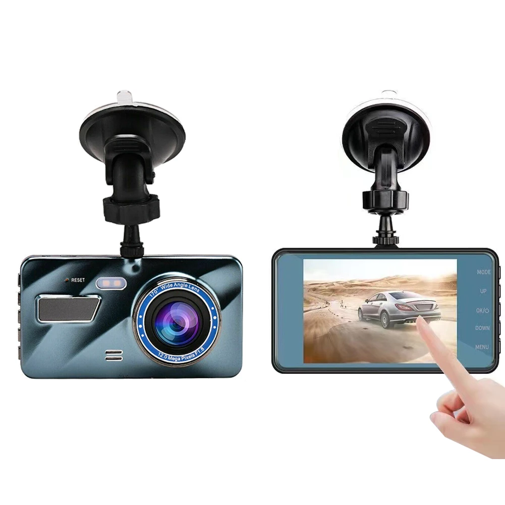 

4Inch Touch Screen Dash Cam 1080P Car Dual Lens DVR Camera Driving Video Recorder Car Monitor Front and Rear Camera