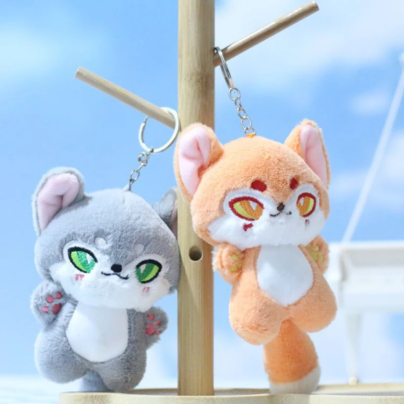 

Подвеска в виде лисы, брелок-кукла, мультяшная плюшевая игрушка, кавайные маленькие животные, домашняя сумка, украшения, украшения, 장난감 링 аниме, Llavero