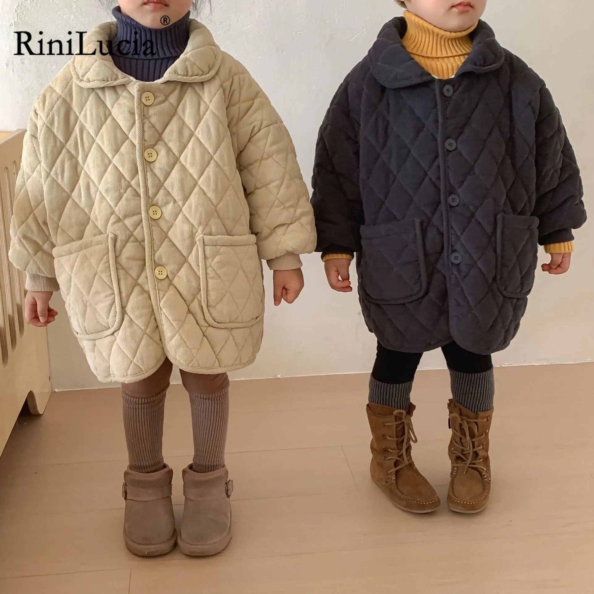 

RiniLucia Winter Girls Jackets Children's Parkas Outerwear Baby Toddler Girls Jacket for Girl Top Coat Kids Warm Baby Coats