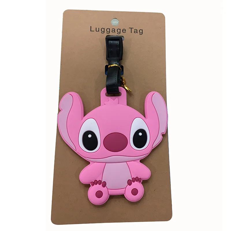 Disney Lilo & Stitch Travel Accessories Luggage Tag Silica Gel Suitcase ID Addres Holder Baggage Boarding Tag Portable Label images - 6