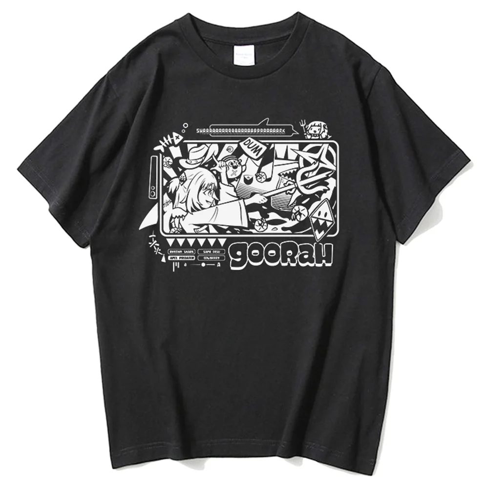 

Vtuber Ame x Gura Amesame Amelia Gawr Gura Cosplay Cotton T-shirt Men Women Casual Short Sleeve Shirts