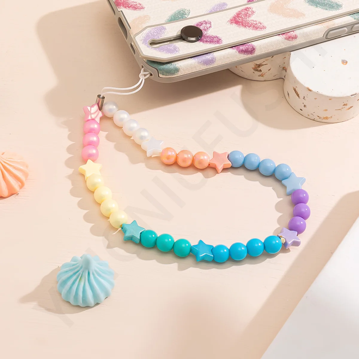 

Fashion Anti-Lost Cell Phone Lanyard Crystal Square Beads Cell Phone Chain Charm Cell Phone Gift Lanyard Women Jewelry Beaded