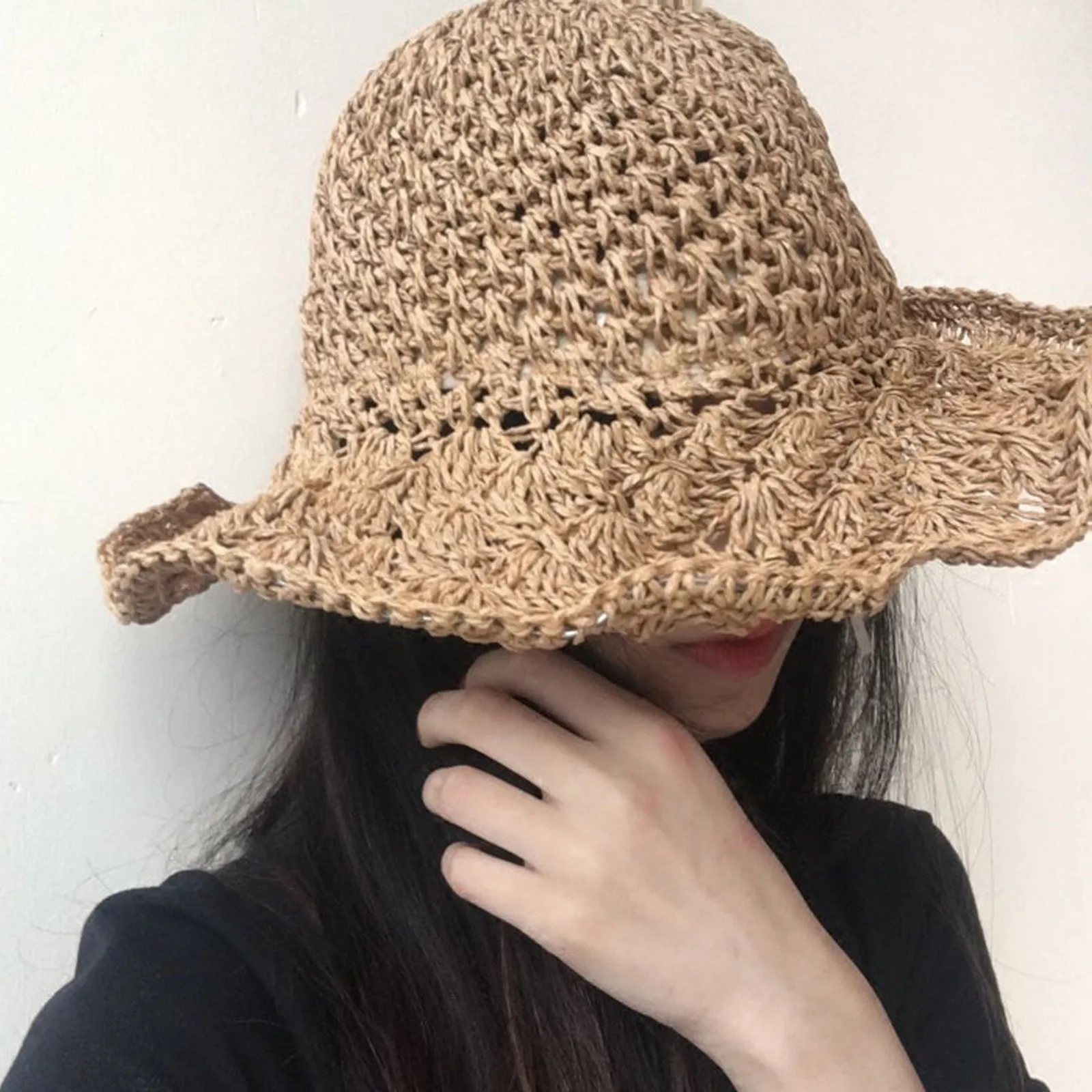 

2023 New Fashion Hat Women Luxury Casual Bowknot Rope Decoration Elegant Sun Protection Beach Outdoor Style Versatile Straw Hat