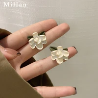 mihan 925 silver needle sweet jewelry flower earrings pretty elegant temperament coating drop earrings for celebration gifts
