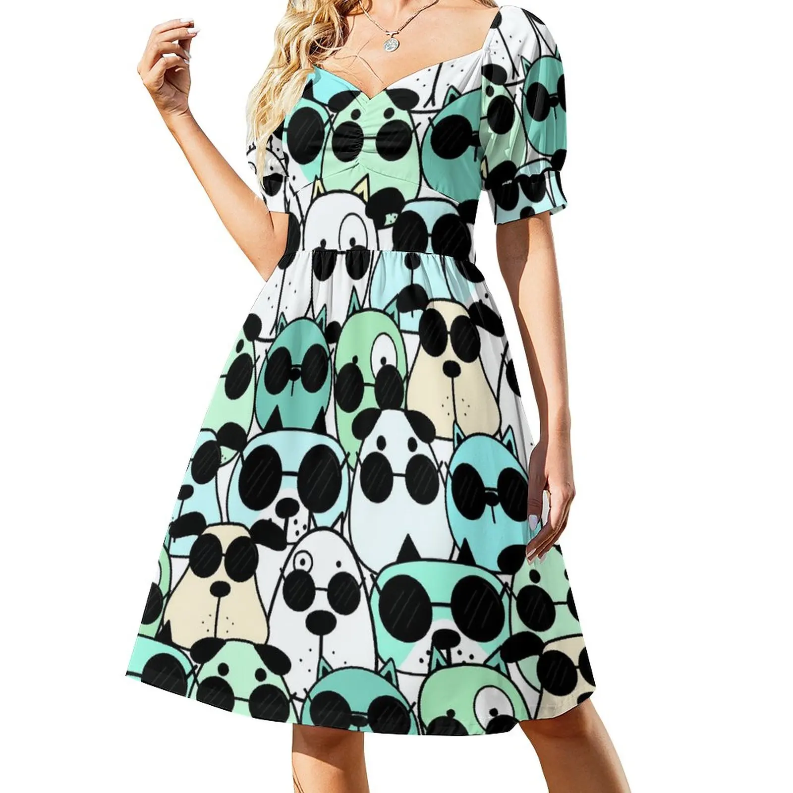 

Женское Повседневное платье с V-образным вырезом, большого размера