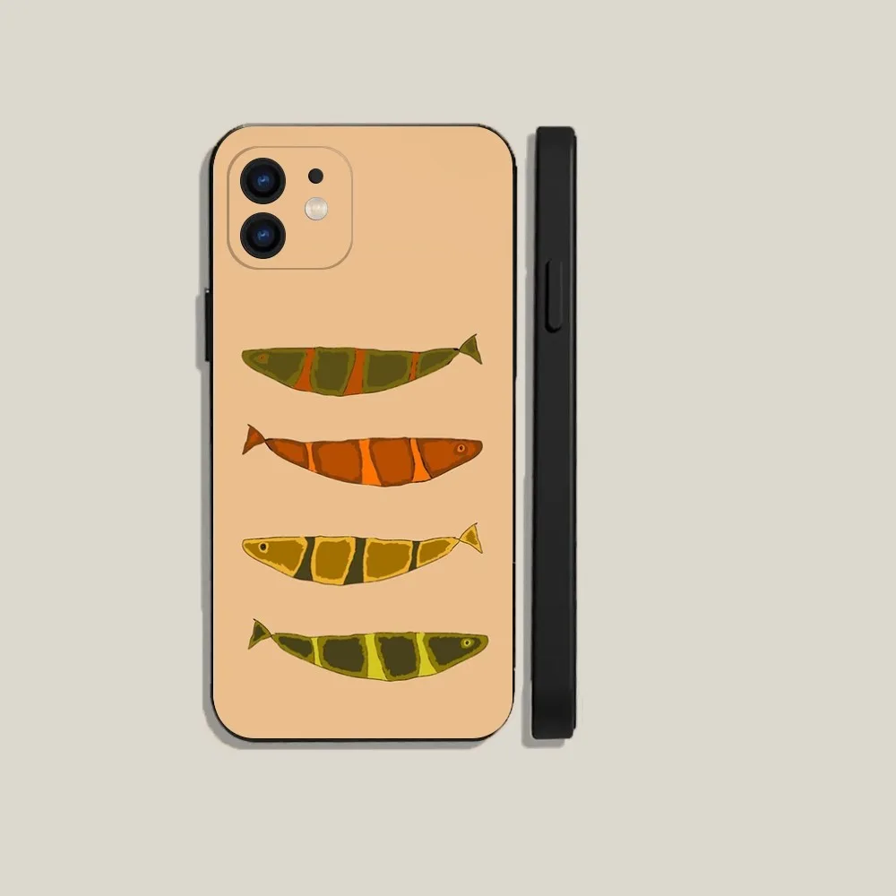 Canned Sardines Etui na telefon do iPhone 15 14 13 12 11 Plus Pro Max XS X XR SE Mini 8 7 Miękka silikonowa czarna obudowa