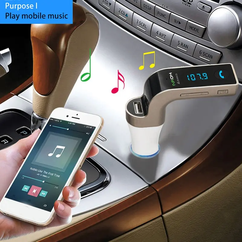 

FM-трансмиттер автомобильный с 2 USB-портами и поддержкой Bluetooth 5,0