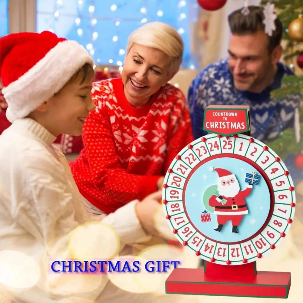 

Красивое Рождественское украшение для стола календарь для Адвента прочный Рождественский календарь для Адвента вращающееся колесо рождес...