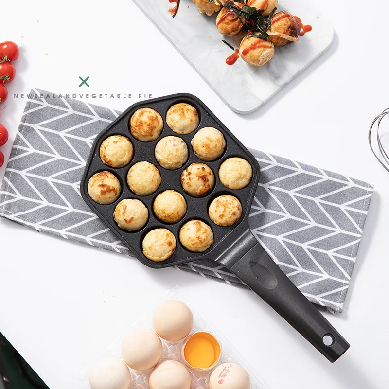 

New 14 Holes Small Meatball Baking Tray Takoyaki Grill Pan Octopus Ball Plate Home Baked Cooking Tools Kitchen Accessories