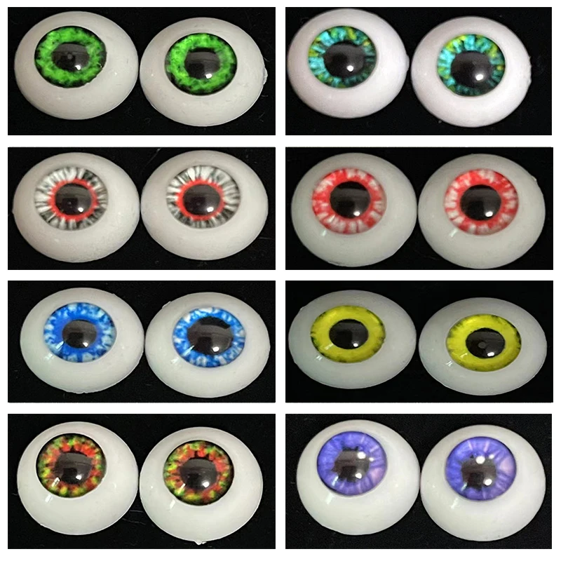 

New 2 Pairs 12mm/14mm Doll Eyes Eyeball DIY Toy Eye Plush Animal Eye Accessories Doll Eyeballs BJD Doll Eyes