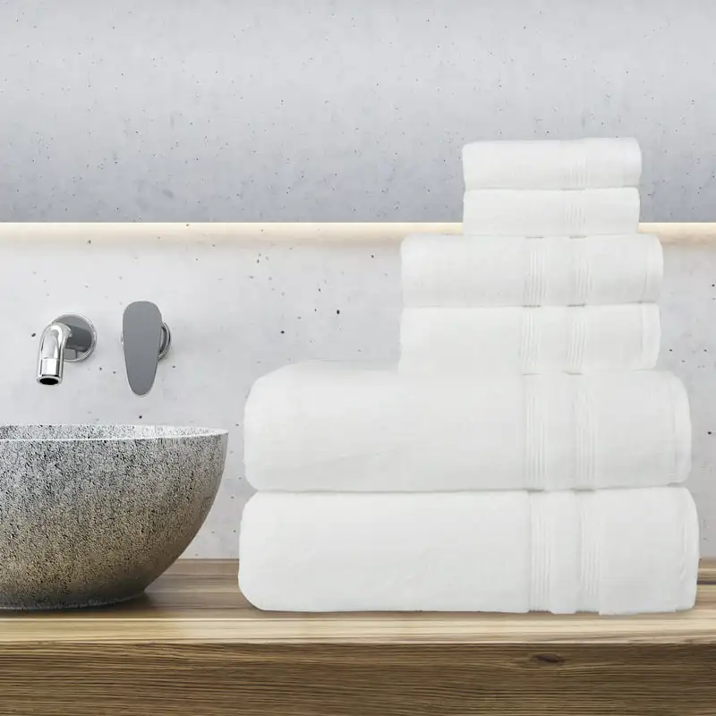 

Solid 6 Piece Towel Set, Arctic White