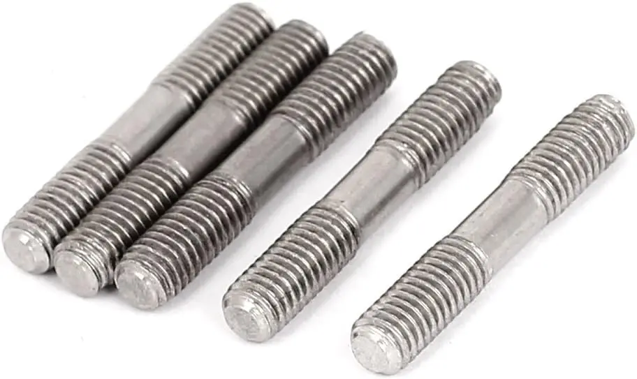 

Keszoox M5x30mm 304 Stainless Steel Double End Threaded Stud Screw Bolt 5Pcs