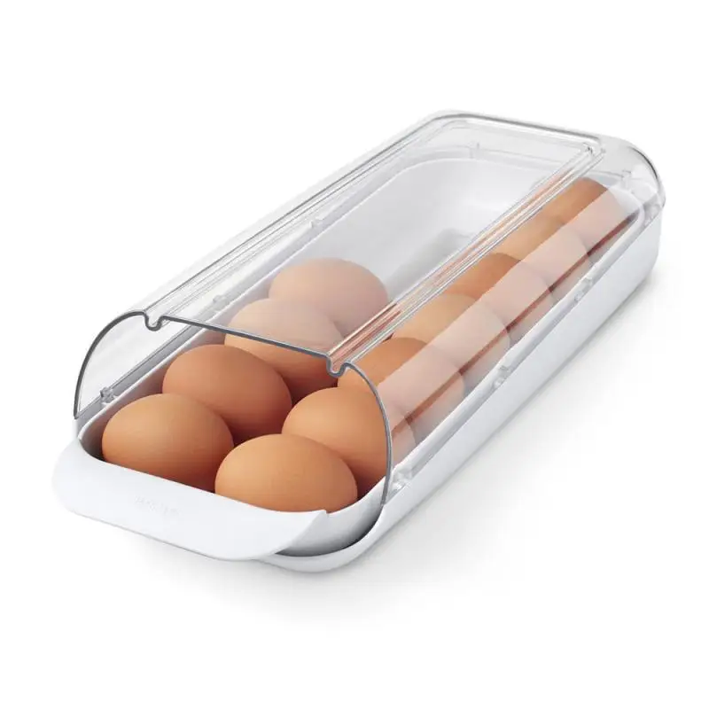 

Drawer Automatic Rolling Egg Holder High-capacity Drop Resistant Space Saver Transparent With Thickened Egg Tray Household