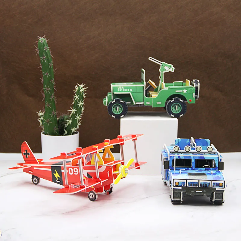 

Dragon Boat Festival Paper 3D Jigsaw Puzzle Aircraft Dumper DIY hand-made educational toys for parents and children