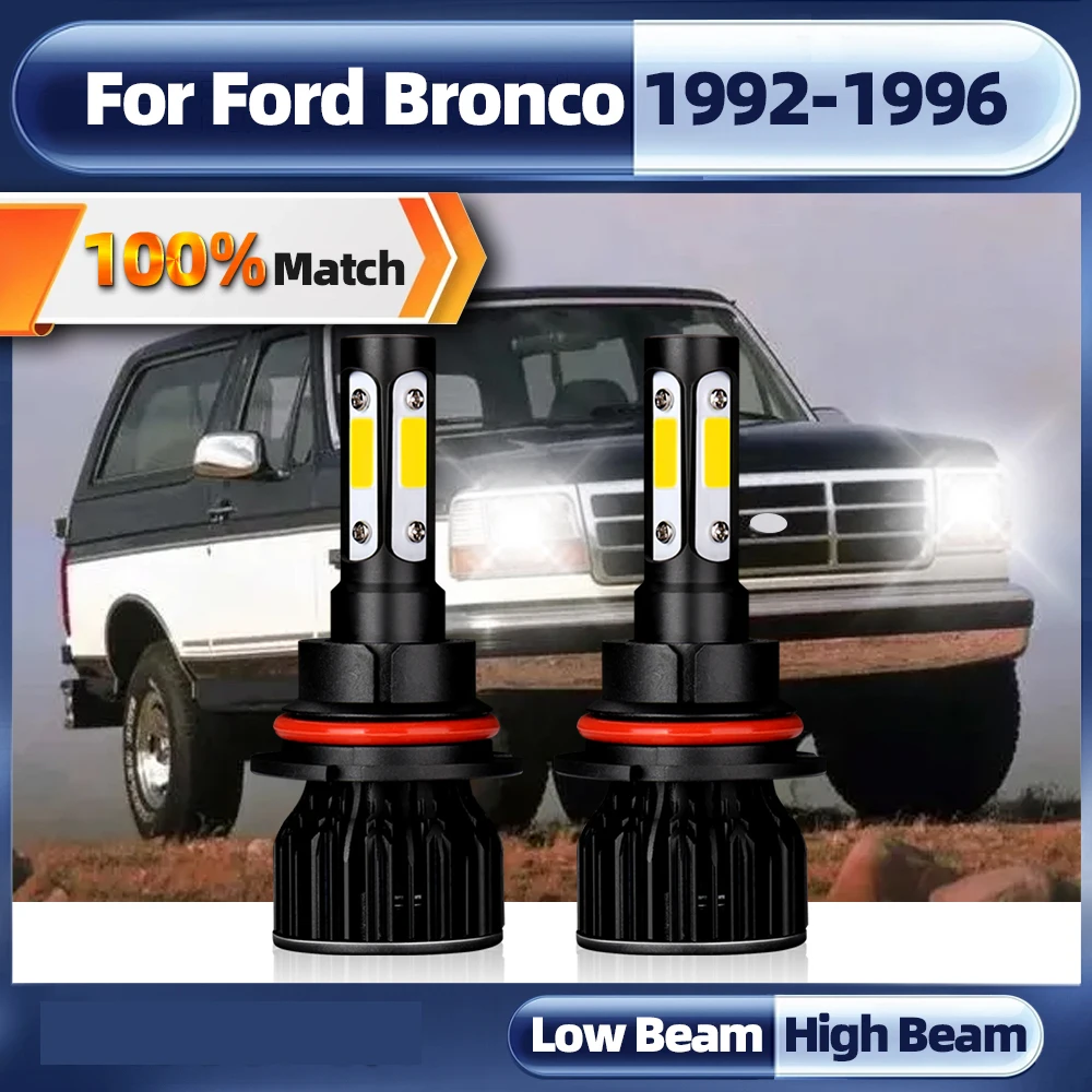 

9007 _ Автомобильные фары 120 Вт 6000 лм Canbus светодиодный Автомобильная фара, лампа Turbo 1992 K 12 В для Ford Bronco 1993 1994 1995 1996