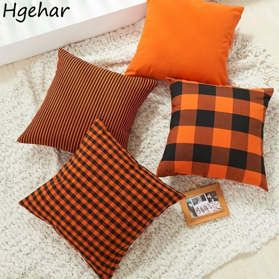 

Клетчатый Чехол на подушку в японском стиле, минималистичный 45*45 см, базовый популярный шикарный диван для спальни, домашний текстиль, удобный Универсальный Повседневный чехол для отдыха