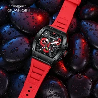 guanqin 2022 new business sapphire glass automatic mechanical mens watch waterproof 5bar date week month relogio masculino