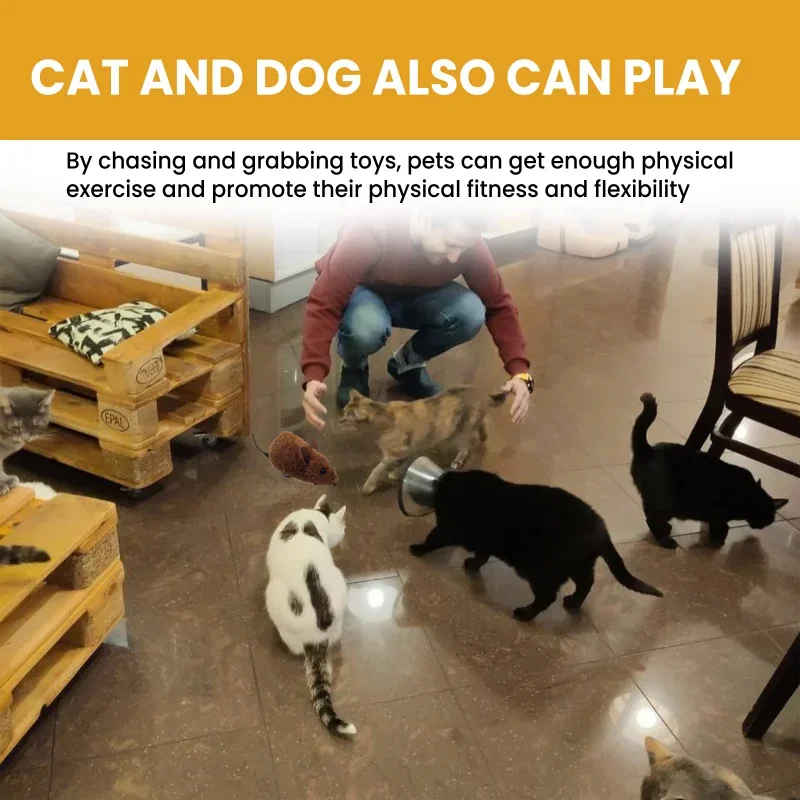 Автоматическая игрушка-мышь для домашних животных