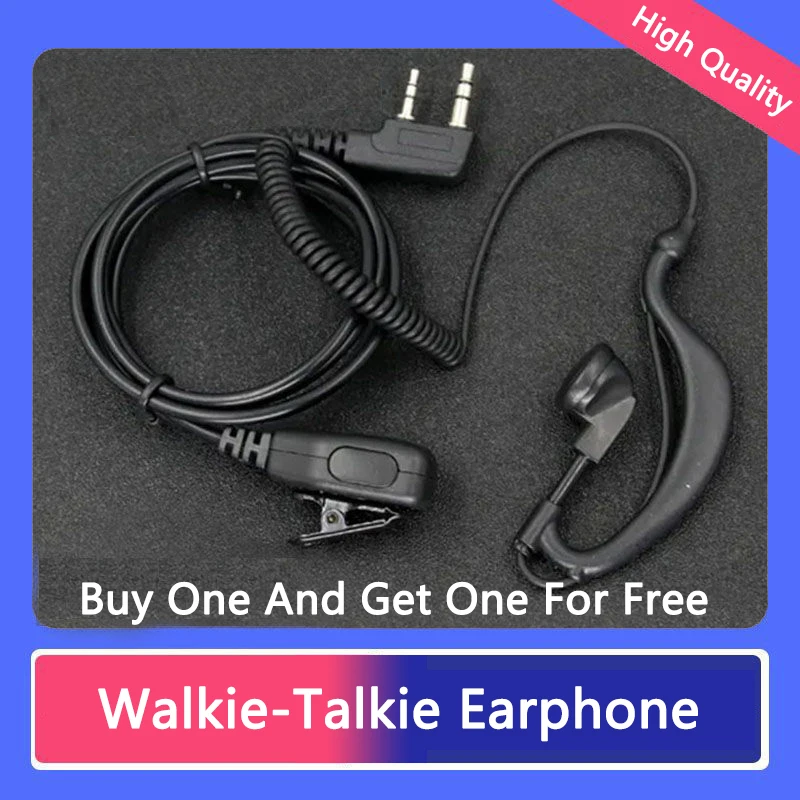 

Walkie-Talkie Earphone K-Head Universal Handheld Walkie-Talkie Headset High-Quality Clear Loud Ear-Hanging Interphone Earphone