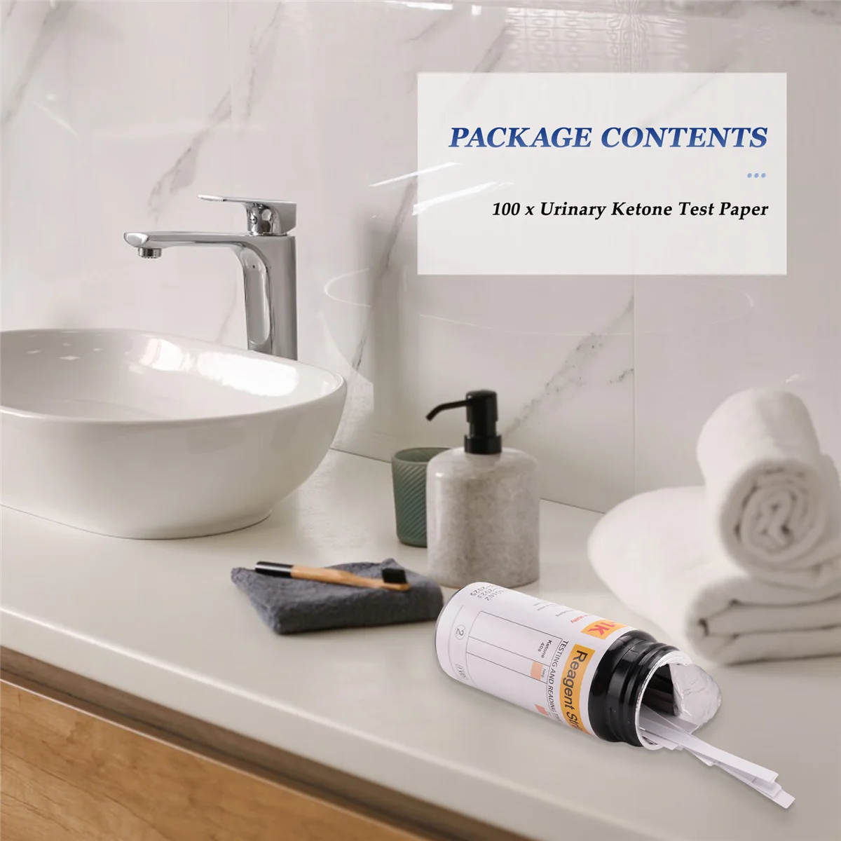 100 шт./бутылка кетоновые полоски домашний кетоз анализ мочи потеря веса кето