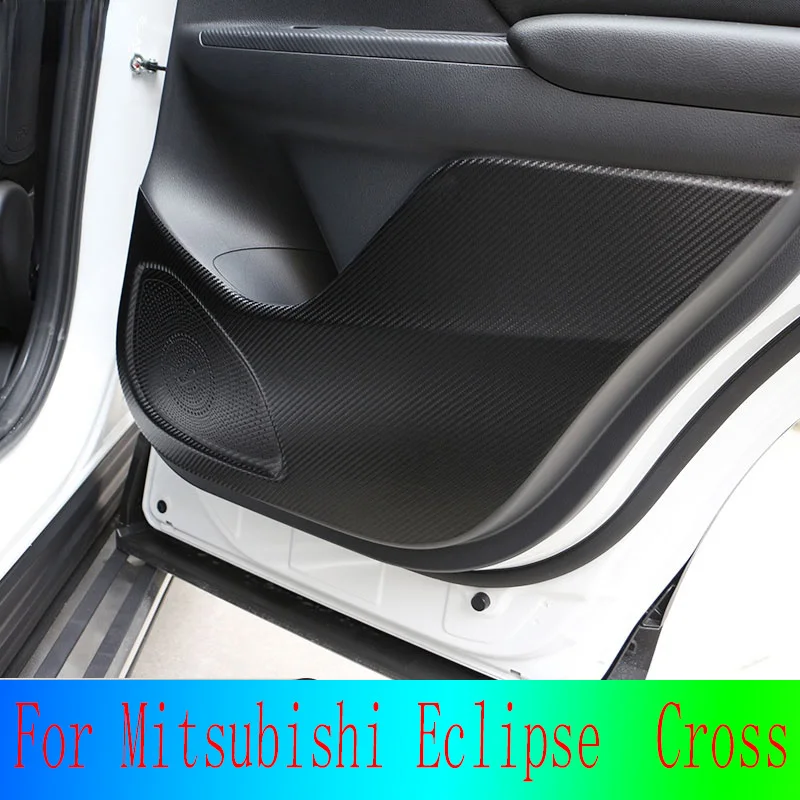 

Чехол из углеродного волокна для Mitsubishi Eclipse Cross 2017-2021, аксессуары для интерьера автомобиля, защитное украшение для дверей