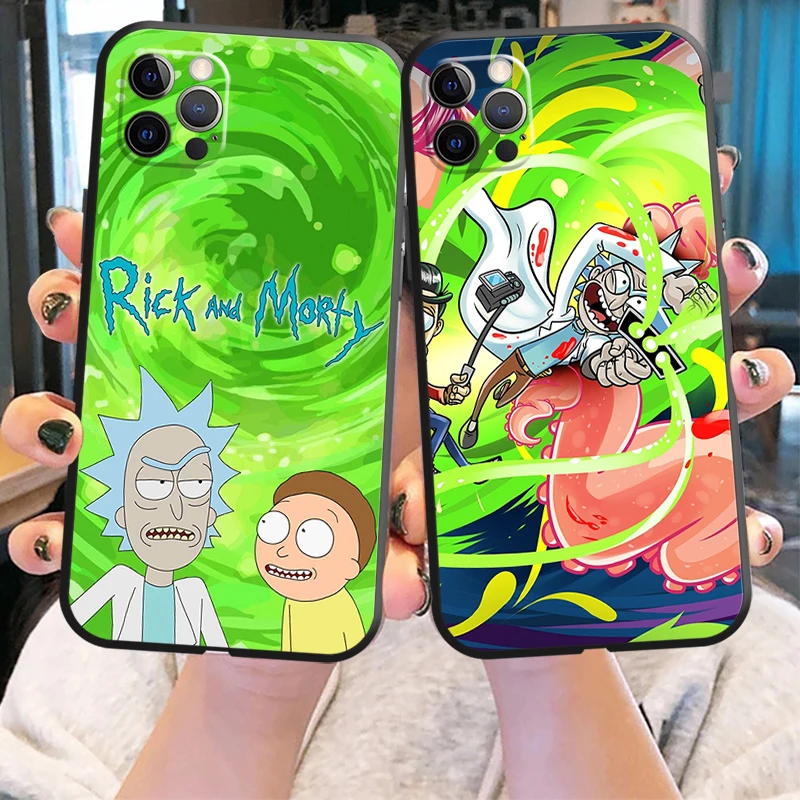

Funny Carton Rick And Morty CASE For IPhone 11 12 7 8P X XR XS XS MAX 11 12 pro 13 Pro Max 11 Pro Max 2022 Soft Shell Phone Case