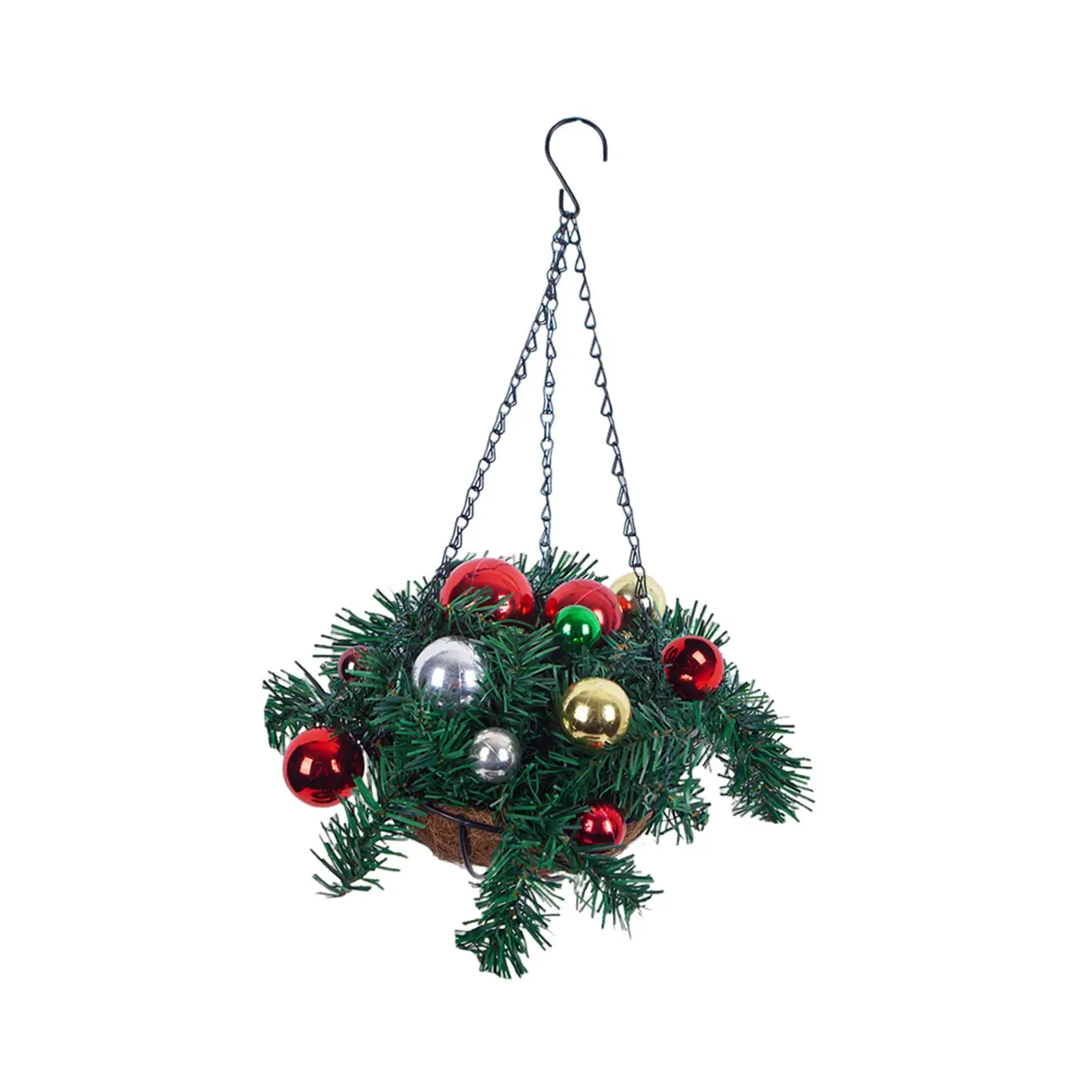 Рождественская подвесная корзина-венок Искусственная гирлянда Рождественский