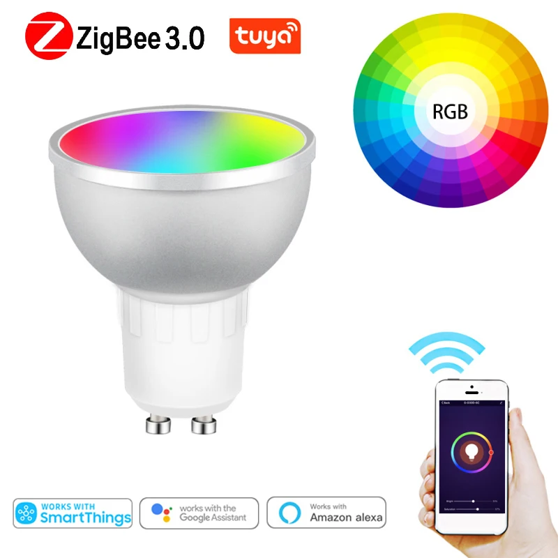 

Умная лампа Светодиодная Tuya Zigbee 3,0, 5 Вт, с регулировкой яркости