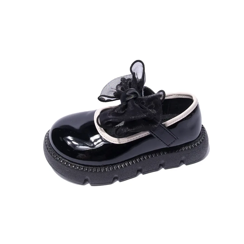 

Height Increasing Platform Girls School Shoes Glossy PU Leather Mary Jane Shoes Girl Thick Sole Ribbon Wedding Party Shoe F07252