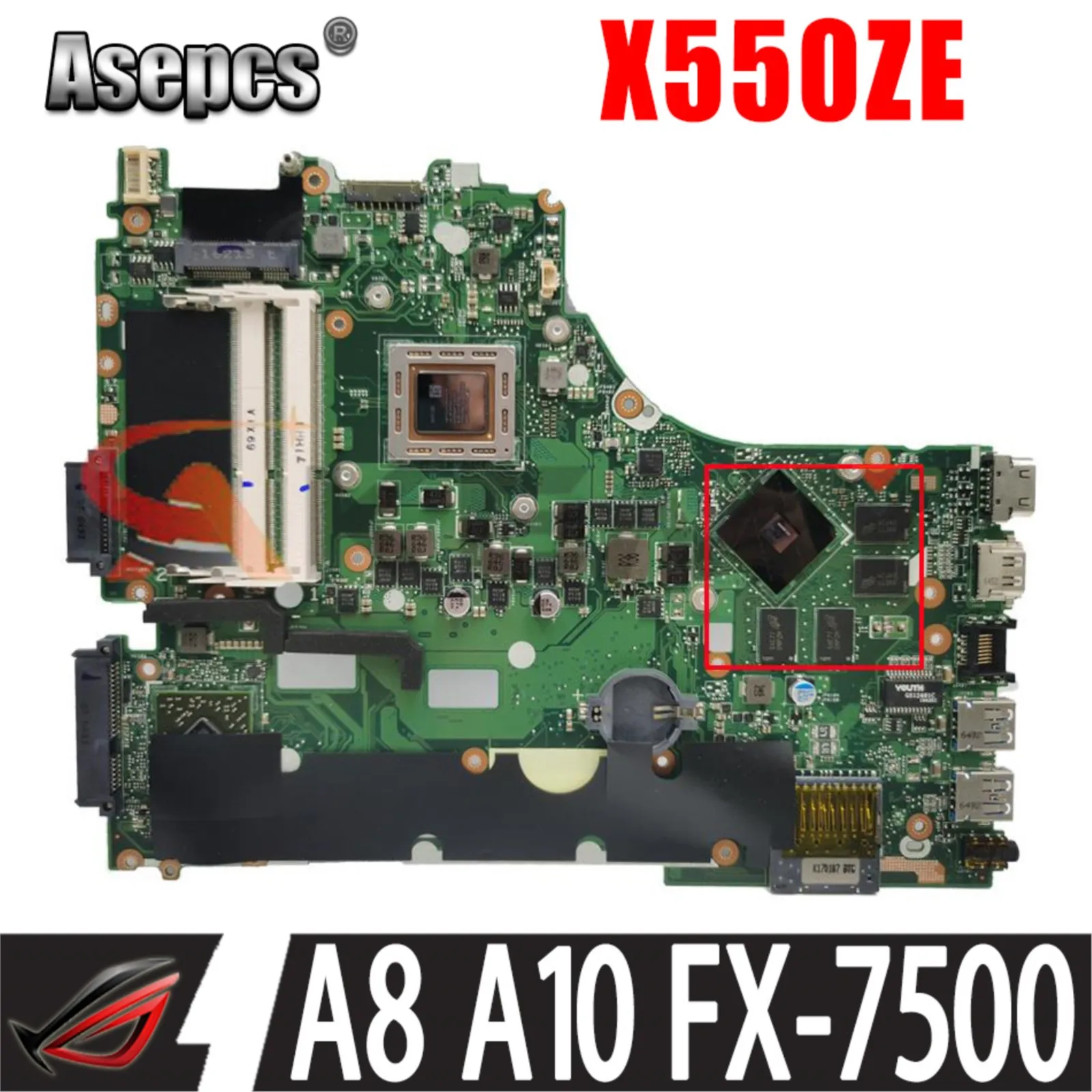 

For ASUS VM590Z A555Z X555Z X550ZE X550ZA X550Z X550 K550Z Notebook motherboard A8 A10 FX-7500 CPU X550ZA Laptop mainboard